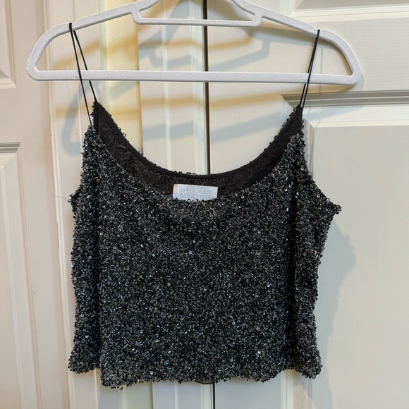 Badgley Mischka Vintage Beaded Crop Top - Picture 2 of 7